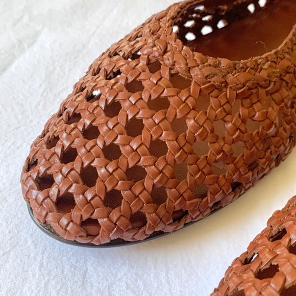 Madewell Remy Leather Woven Mary Jane Flats Dusty Redwood US8.5 NEW - Picture 2 of 12